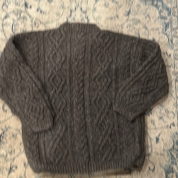 Ishka Grey Wool Fisherman Style Vintage Sweater/EUC/ made in Ecuador/ one size - Picture 4 of 8